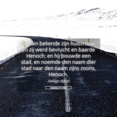 Picture 05 - Genesis 4:17 NLD - En Kain bekende zijn huisvrouw, en zij werd - Bible Verse Picture