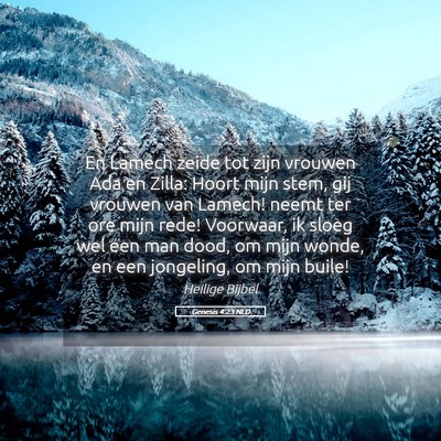 Picture 05 - Genesis 4:23 NLD - En Lamech zeide tot zijn vrouwen Ada en Zilla: - Bible Verse Picture