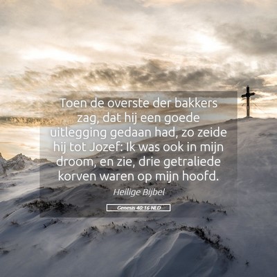 Picture 05 - Genesis 40:16 NLD - Toen de overste der bakkers zag, dat hij een - Bible Verse Picture