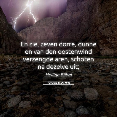 Picture 05 - Genesis 41:23 NLD - En zie, zeven dorre, dunne en van den oostenwind - Bible Verse Picture