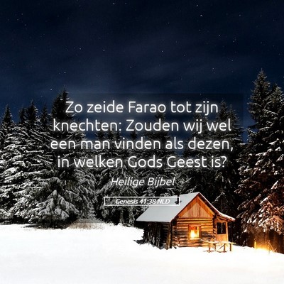 Picture 05 - Genesis 41:38 NLD - Zo zeide Farao tot zijn knechten: Zouden wij wel - Bible Verse Picture