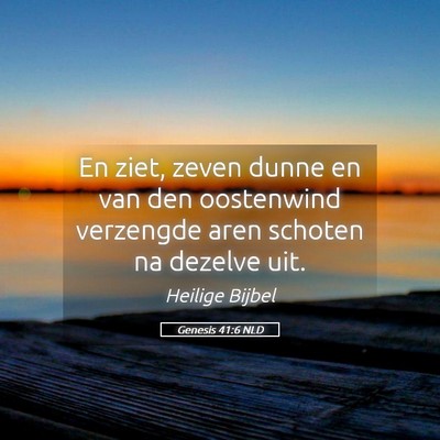 Picture 05 - Genesis 41:6 NLD - En ziet, zeven dunne en van den oostenwind - Bible Verse Picture