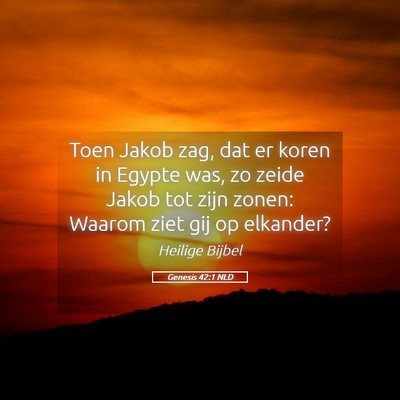 Picture 05 - Genesis 42:1 NLD - Toen Jakob zag, dat er koren in Egypte was, zo - Bible Verse Picture