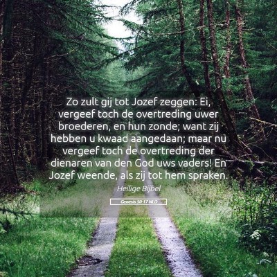 Picture 05 - Genesis 50:17 NLD - Zo zult gij tot Jozef zeggen: Ei, vergeef toch de - Bible Verse Picture