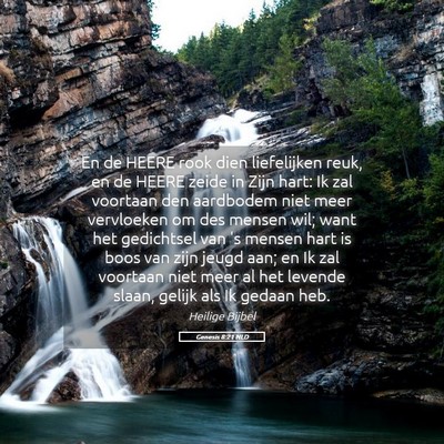 Picture 05 - Genesis 8:21 NLD - En de HEERE rook dien liefelijken reuk, en de - Bible Verse Picture