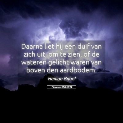 Picture 05 - Genesis 8:8 NLD - Daarna liet hij een duif van zich uit, om te - Bible Verse Picture