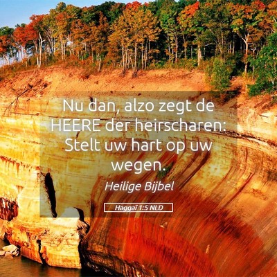 Picture 05 - Haggaï 1:5 NLD - Nu dan, alzo zegt de HEERE der heirscharen: Stelt - Bible Verse Picture