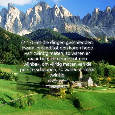 Picture 05 - Haggaï 2:16 NLD - (2:17) Eer die dingen geschiedden, kwam iemand - Bible Verse Picture
