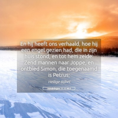 Picture 05 - Handelingen 11:13 NLD - En hij heeft ons verhaald, hoe hij een engel - Bible Verse Picture