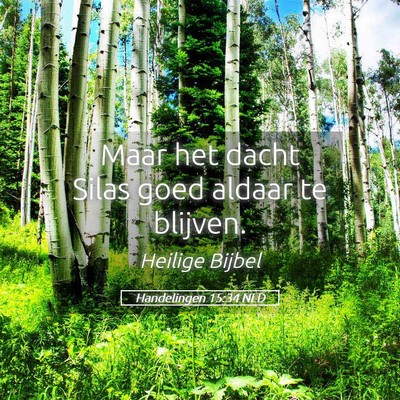 Picture 05 - Handelingen 15:34 NLD - Maar het dacht Silas goed aldaar te - Bible Verse Picture