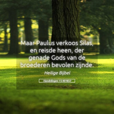 Picture 05 - Handelingen 15:40 NLD - Maar Paulus verkoos Silas, en reisde heen, der - Bible Verse Picture