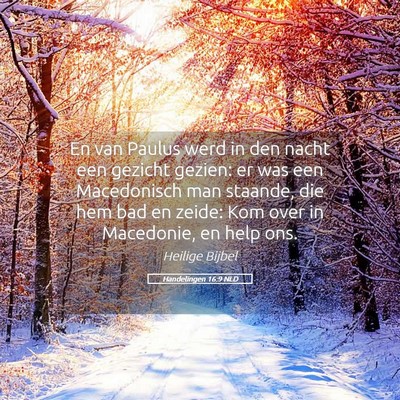 Picture 05 - Handelingen 16:9 NLD - En van Paulus werd in den nacht een gezicht - Bible Verse Picture