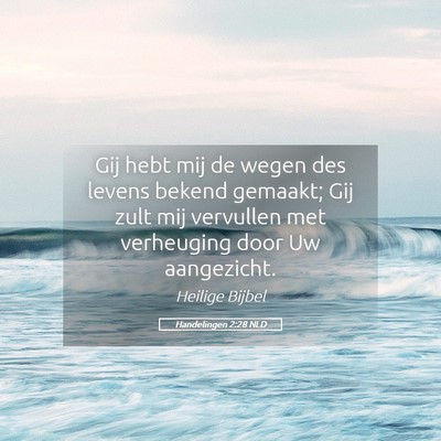 Picture 05 - Handelingen 2:28 NLD - Gij hebt mij de wegen des levens bekend gemaakt; - Bible Verse Picture