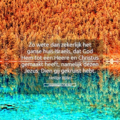 Picture 05 - Handelingen 2:36 NLD - Zo wete dan zekerlijk het ganse huis Israels, dat - Bible Verse Picture