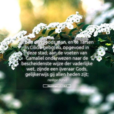 Picture 05 - Handelingen 22:3 NLD - Ik ben een Joods man, en te Tarsen in Cilicie - Bible Verse Picture
