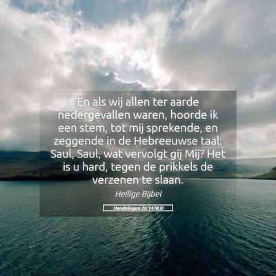 Picture 05 - Handelingen 26:14 NLD - En als wij allen ter aarde nedergevallen waren, - Bible Verse Picture