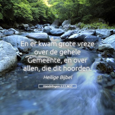 Picture 05 - Handelingen 5:11 NLD - En er kwam grote vreze over de gehele Gemeente, - Bible Verse Picture