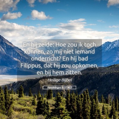 Picture 05 - Handelingen 8:31 NLD - En hij zeide: Hoe zou ik toch kunnen, zo mij niet - Bible Verse Picture