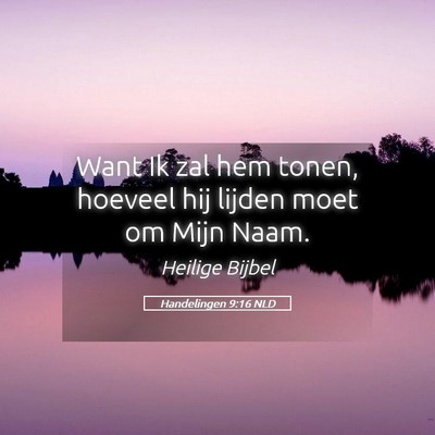 Picture 05 - Handelingen 9:16 NLD - Want Ik zal hem tonen, hoeveel hij lijden moet om - Bible Verse Picture