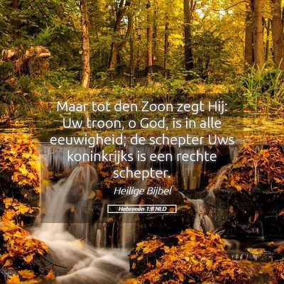 Picture 05 - Hebreeën 1:8 NLD - Maar tot den Zoon zegt Hij: Uw troon, o God, is - Bible Verse Picture