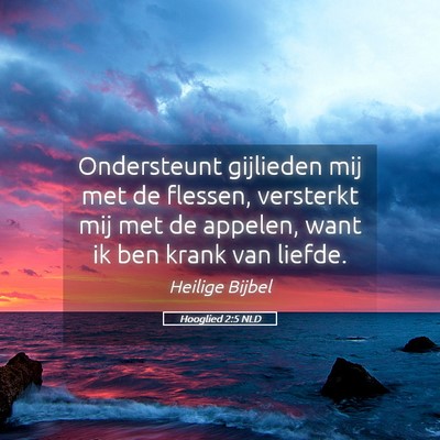 Picture 05 - Hooglied 2:5 NLD - Ondersteunt gijlieden mij met de flessen, - Bible Verse Picture