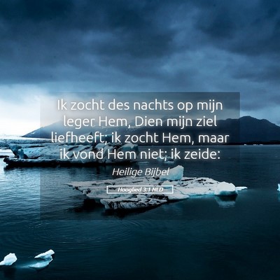 Picture 05 - Hooglied 3:1 NLD - Ik zocht des nachts op mijn leger Hem, Dien mijn - Bible Verse Picture