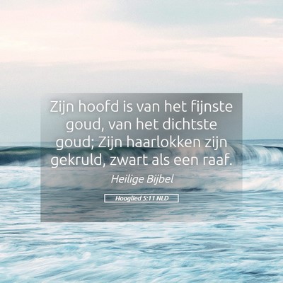 Picture 05 - Hooglied 5:11 NLD - Zijn hoofd is van het fijnste goud, van het - Bible Verse Picture