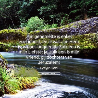 Picture 05 - Hooglied 5:16 NLD - Zijn gehemelte is enkel zoetigheid, en al wat aan - Bible Verse Picture