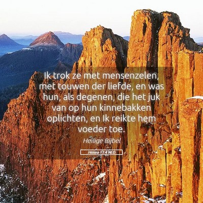 Picture 05 - Hosea 11:4 NLD - Ik trok ze met mensenzelen, met touwen der - Bible Verse Picture