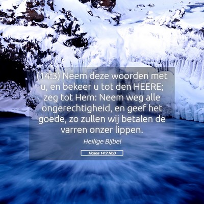 Picture 05 - Hosea 14:2 NLD - (14:3) Neem deze woorden met u, en bekeer u tot - Bible Verse Picture