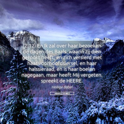 Picture 05 - Hosea 2:13 NLD - (2:12) En Ik zal over haar bezoeken de dagen des - Bible Verse Picture