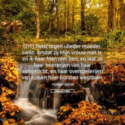Picture 05 - Hosea 2:2 NLD - (2:1) Twist tegen ulieder moeder, twist, omdat - Bible Verse Picture