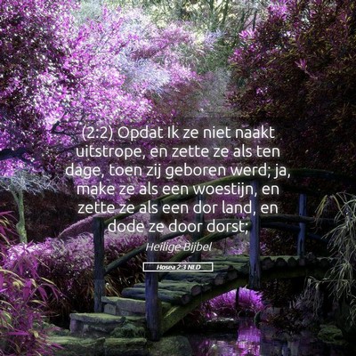 Picture 05 - Hosea 2:3 NLD - (2:2) Opdat Ik ze niet naakt uitstrope, en zette - Bible Verse Picture