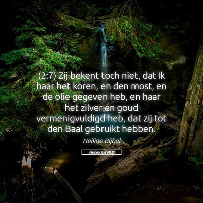 Picture 05 - Hosea 2:8 NLD - (2:7) Zij bekent toch niet, dat Ik haar het - Bible Verse Picture