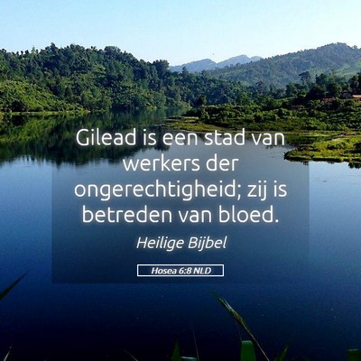 Picture 05 - Hosea 6:8 NLD - Gilead is een stad van werkers der - Bible Verse Picture