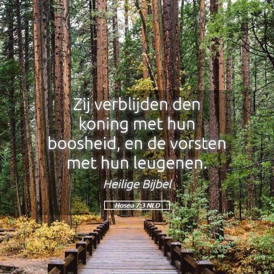 Picture 05 - Hosea 7:3 NLD - Zij verblijden den koning met hun boosheid, en de - Bible Verse Picture