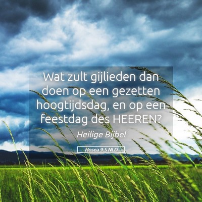 Picture 05 - Hosea 9:5 NLD - Wat zult gijlieden dan doen op een gezetten - Bible Verse Picture