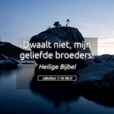 Picture 05 - Jakobus 1:16 NLD - Dwaalt niet, mijn geliefde - Bible Verse Picture