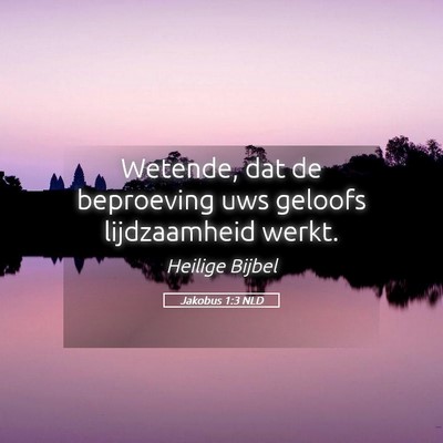 Picture 05 - Jakobus 1:3 NLD - Wetende, dat de beproeving uws geloofs - Bible Verse Picture