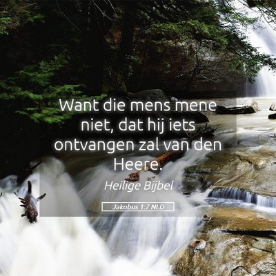 Picture 05 - Jakobus 1:7 NLD - Want die mens mene niet, dat hij iets ontvangen - Bible Verse Picture