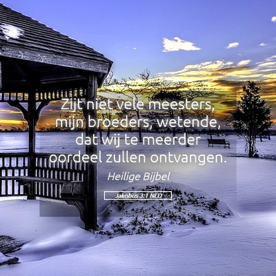 Picture 05 - Jakobus 3:1 NLD - Zijt niet vele meesters, mijn broeders, wetende, - Bible Verse Picture