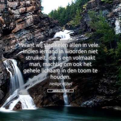 Picture 05 - Jakobus 3:2 NLD - Want wij struikelen allen in vele. Indien iemand - Bible Verse Picture