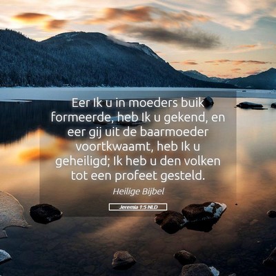 Picture 05 - Jeremia 1:5 NLD - Eer Ik u in moeders buik formeerde, heb Ik u - Bible Verse Picture