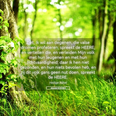 Picture 05 - Jeremia 23:32 NLD - Ziet, Ik wil aan degenen, die valse dromen - Bible Verse Picture