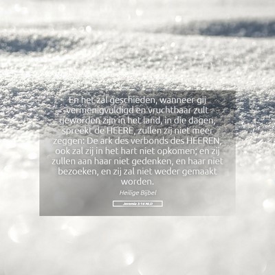 Picture 05 - Jeremia 3:16 NLD - En het zal geschieden, wanneer gij - Bible Verse Picture