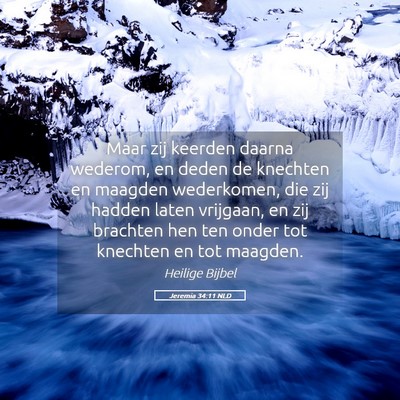 Picture 05 - Jeremia 34:11 NLD - Maar zij keerden daarna wederom, en deden de - Bible Verse Picture