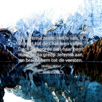 Picture 05 - Jeremia 37:14 NLD - En Jeremia zeide: Het is vals, ik wil niet tot de - Bible Verse Picture