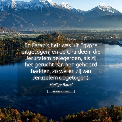 Picture 05 - Jeremia 37:5 NLD - En Farao's heir was uit Egypte uitgetogen; en de - Bible Verse Picture