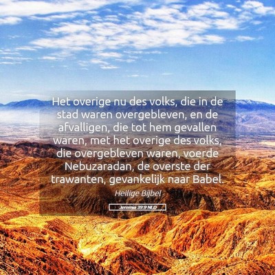 Picture 05 - Jeremia 39:9 NLD - Het overige nu des volks, die in de stad waren - Bible Verse Picture
