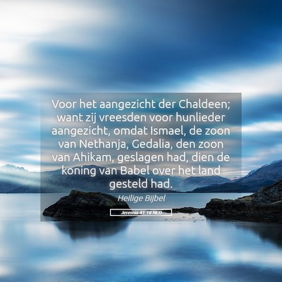 Picture 05 - Jeremia 41:18 NLD - Voor het aangezicht der Chaldeen; want zij - Bible Verse Picture